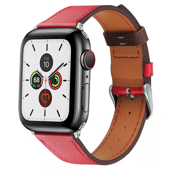 Изображение Fusion ādas siksniņa Apple Watch  42 | 44mm sarkan