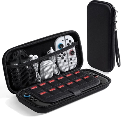 Attēls no Futera etui Dux Ducis na Nintendo Switch 2 z rczk i przegródkami na gry - czarny