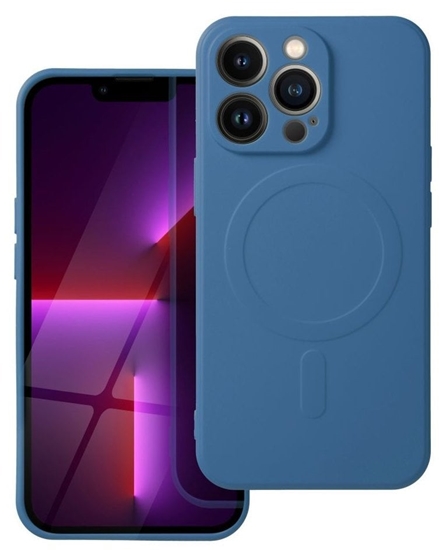 Picture of Futera SILICONE MAG COVER (big hole) kompatybilny z MagSafe do IPHONE 17 Pro niebieski