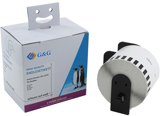 Picture of G&G Endlos-Et. 62mm x 30,48m sw- komp. m. Brother DK-22205