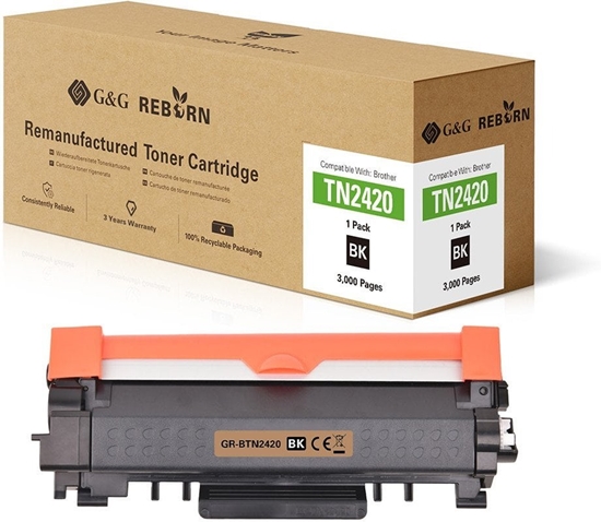 Picture of G&G Tonere erstatter Brother TN-2420 Kompatibel Sort 3000 Sider Reborn remanufactured 21078
