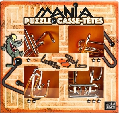 Attēls no G3 amigówki metalowe 4szt Puzzle mania pomaraczowy