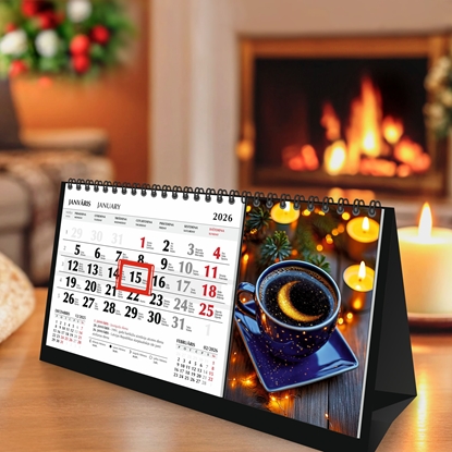 Изображение Galda kalendārs 2026 gadam AURA LV, baltas lapas