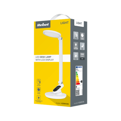 Attēls no Galda lampa ar pulksteni | izslēgšanās taimeris | 3 gaismas intensitātes | Maināma gaismas krāsa