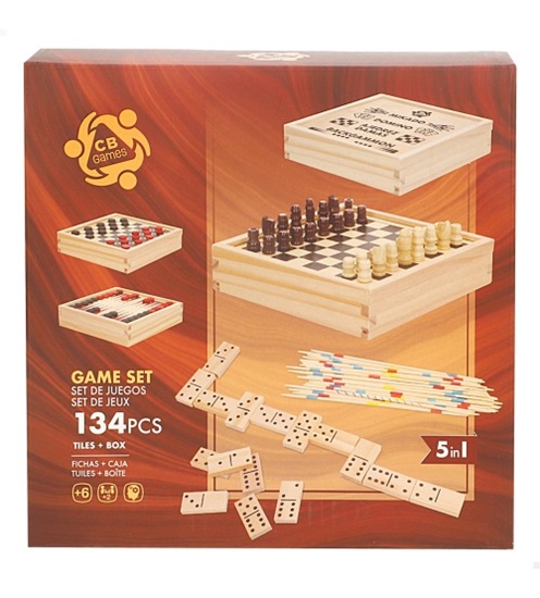 Picture of Galda spēle Koka spēļu komplekts 5 in 1 6+ CB39115