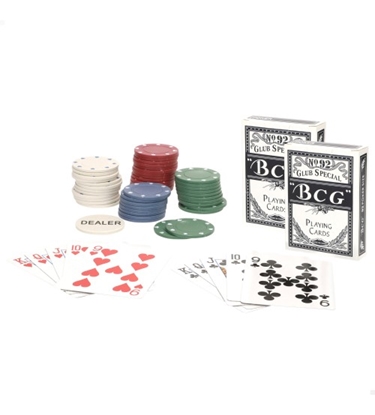 Attēls no Galdā poker spēle "TEXAS HOLD'EM POKER - 100 ŽETONI + 2 KĀRŠU KAVI" 3+ CB39111