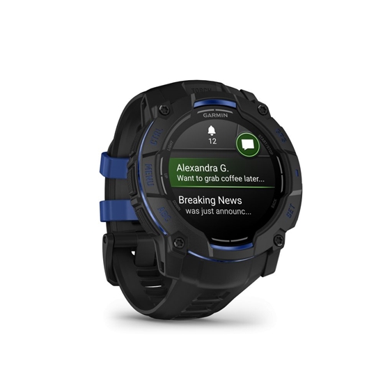 Picture of Garmin Instinct 3 – 50 mm, Supernova Edition, AMOLED, Black / Bolt blue sports watch
