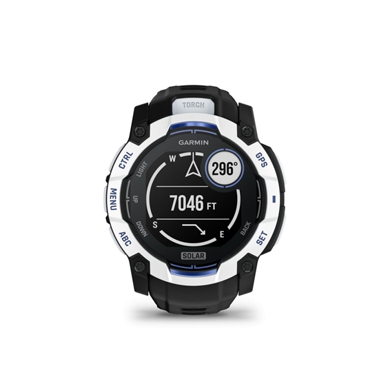 Picture of Garmin Instinct 3 – 50 mm, Supernova Edition, Solar, Whitestone / Black sports watch