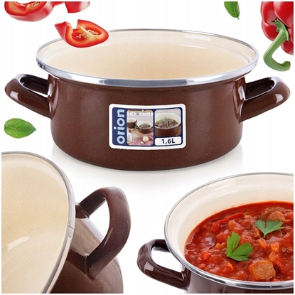 Picture of Garnek emaliowany BROWN 18,5 cm, 1,6 l