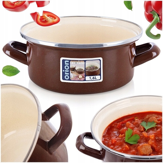 Picture of Garnek emaliowany BROWN 18,5 cm, 1,6 l