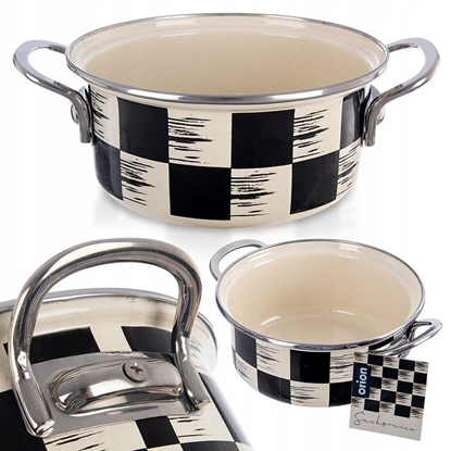 Picture of Garnek emaliowany SZACHOWNICA 18 cm, 1,5 l