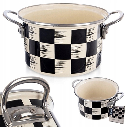 Picture of Garnek emaliowany SZACHOWNICA 18 cm, 2 l