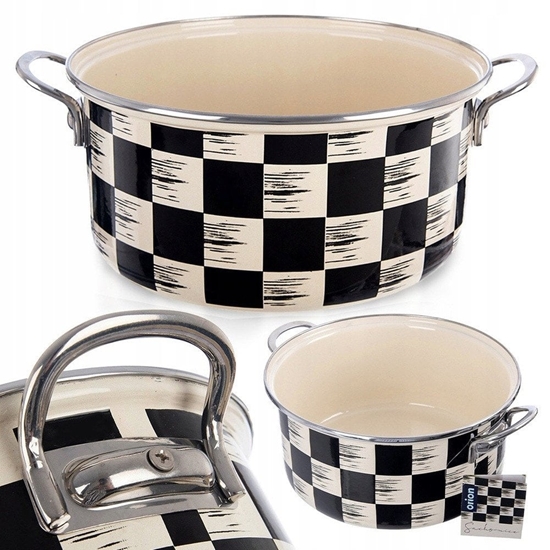 Picture of Garnek emaliowany SZACHOWNICA 26 cm, 5 l