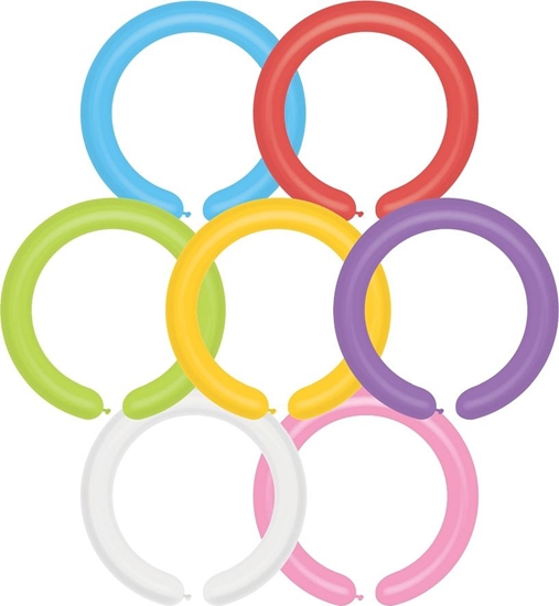 Picture of Gemar Balony do modelowania Rónokolorowe Mix, D4, D. 140 cm, r. 5 cm, 250 szt.