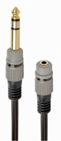 Изображение Gembird 6.35m Male - 3.5mm Female 0.2m Grey