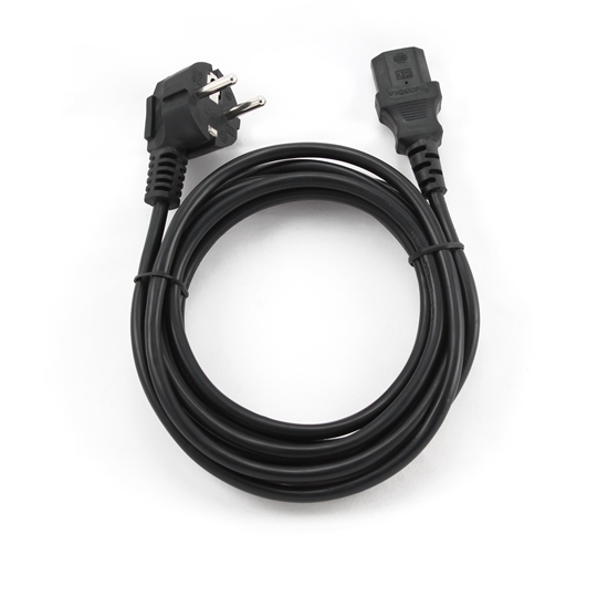 Picture of Gembird PC-186-VDE-3M power cord with VDE approval 3 meter Black
