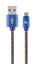 Attēls no Gembird USB Male - Micro USB Male Premium denim 2m Blue