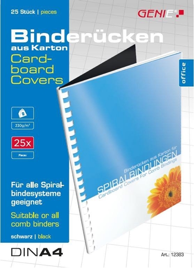 Изображение Genie Karton-Rücken A4 schwarz 25 Stk