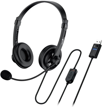 Picture of GENIUS sluchátka HS-230U/ USB/ erná