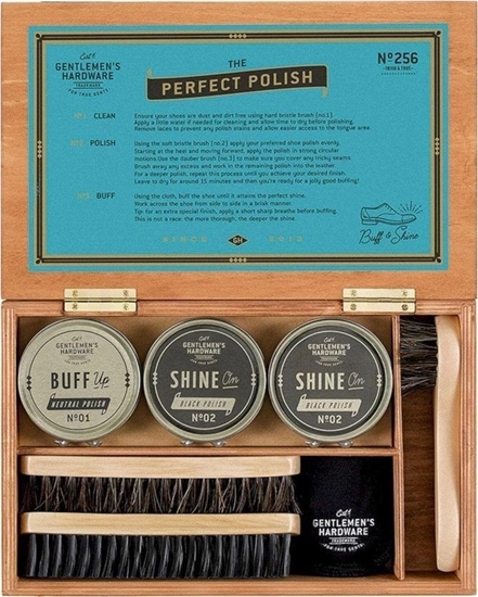 Picture of Gentlemens Hardware Zestaw do pielgnacji butów w pudle po cygarach