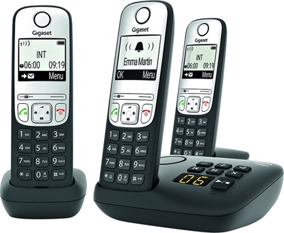 Attēls no Gigaset A690A Trio D-ECT Cordless Phone with Answering Machine Kolor: CZARNY