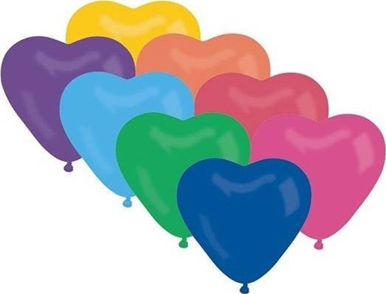 Изображение GMR Baloniki mix kolorowe serca - 29 cm - 50 szt. uniwersalny