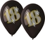 Picture of GMR Balony lateksowe z nadrukiem 18 czarne - 30 cm - 5 szt. uniwersalny