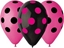 Picture of GMR Balony pastelowe róowe i czarne grochy - 30 cm - 5 szt. uniwersalny