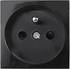 Picture of Gniazdko typu E (francuskie) pasuje do ramek szklanych MCE718B Czarne