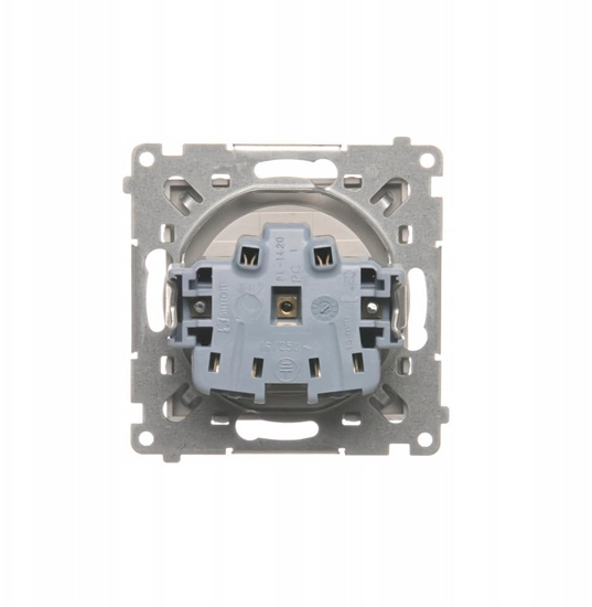 Picture of Gniazdo wtyczkowe Kontakt-Simon 55 TGZ1CZ.01/144 pojedyncze z uziemieniem i przesonami modu 16 A, 250V~, szybkozcza szampaski mat