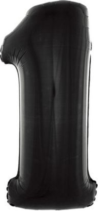 Изображение GoDan Balon foliowy "1" czarny 85cm