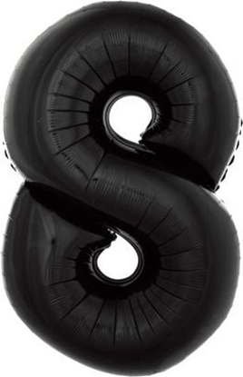 Attēls no GoDan Balon foliowy "8" czarny 85cm