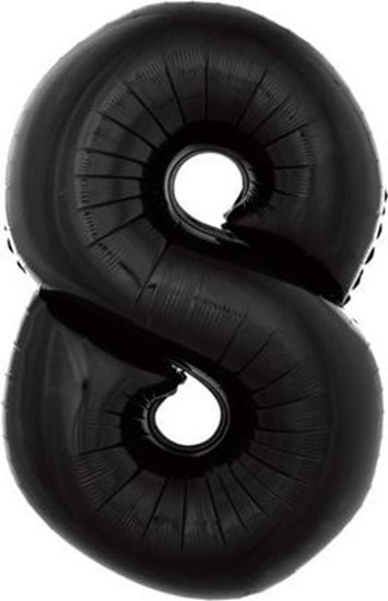 Изображение GoDan Balon foliowy "8" czarny 85cm