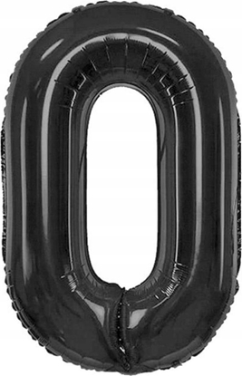 Picture of GoDan Balon foliowy B&C cyfra 0 matowa czarna 85 cm