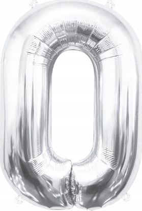 Picture of GoDan Balon foliowy B&C cyfra 0 srebrna 85cm