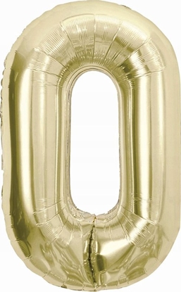 Picture of GoDan Balon foliowy B&C cyfra 0 szampaska 85 cm AA