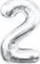 Picture of GoDan Balon foliowy B&C cyfra 2 srebrna 85cm