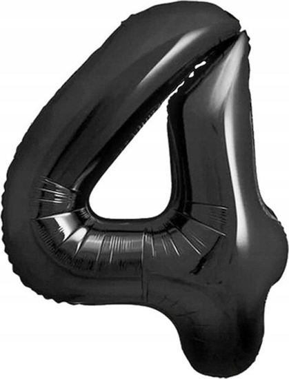 Picture of GoDan Balon foliowy B&C cyfra 4 matowa czarna 85 cm