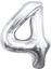 Picture of GoDan Balon foliowy B&C cyfra 4 srebrna 85cm