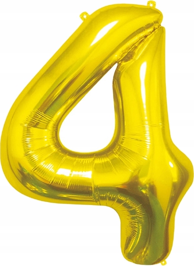 Picture of GoDan Balon foliowy B&C Cyfra 4 zota 85cm BC-HZL4