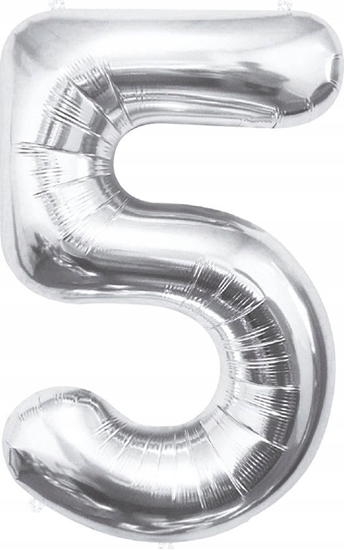 Picture of GoDan Balon foliowy B&C Cyfra 5 srebrna 85cm BC-HSR5