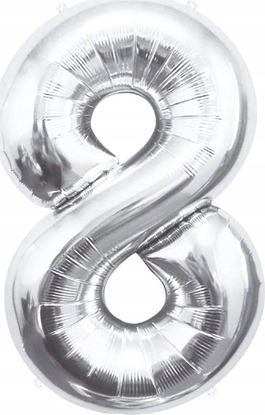 Picture of GoDan Balon foliowy B&C Cyfra 8 srebrna 85cm BC-HSR8