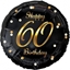 Attēls no GoDan Balon foliowy B&C Happy 60 Birthday czarno-zoty