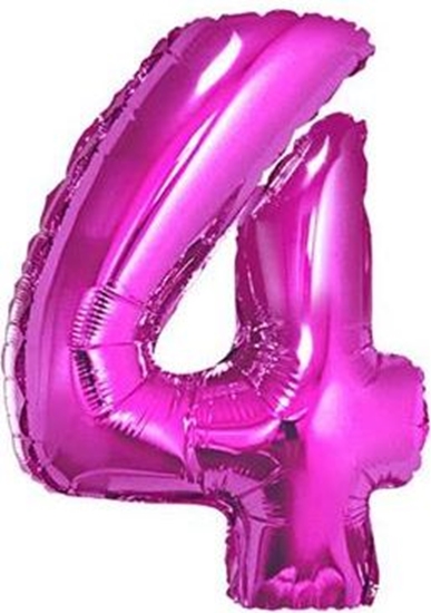 Изображение GoDan Balon foliowy cyfra "4" róowa, 85cm