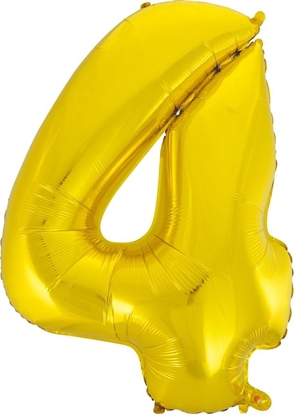Изображение GoDan Balon foliowy cyfra "4" zota, 85cm