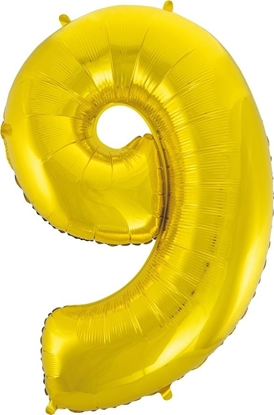 Изображение GoDan Balon foliowy cyfra "9" zota, 85cm