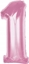 Изображение GoDan Balon foliowy cyfra 1 jasnoróowa Smart 92cm