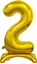 Изображение GoDan Balon foliowy cyfra 2 zota - 74 cm uniwersalny
