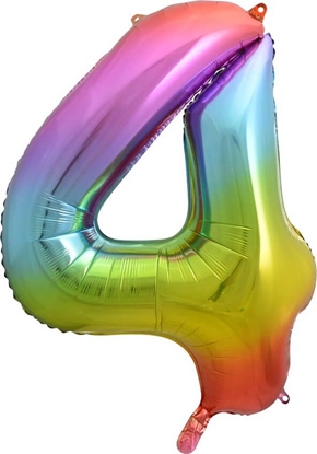 Изображение GoDan Balon foliowy cyfra 4 tczowy - 85 cm - 1 szt. uniwersalny