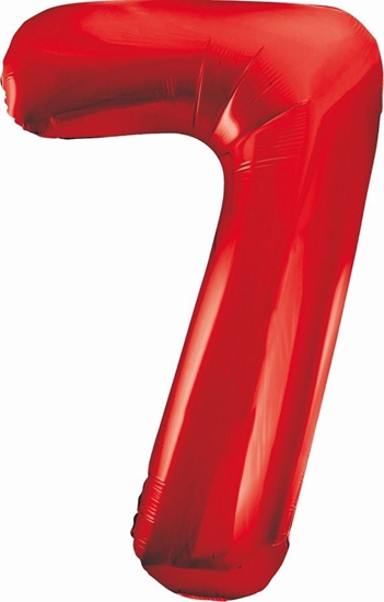 Изображение GoDan Balon foliowy Cyfra 7 czerwona, 85cm